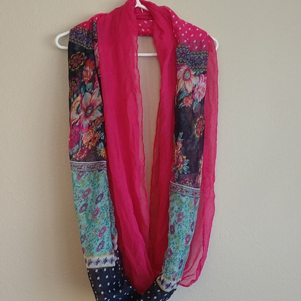 Floral Dot Infinity Scarf Set